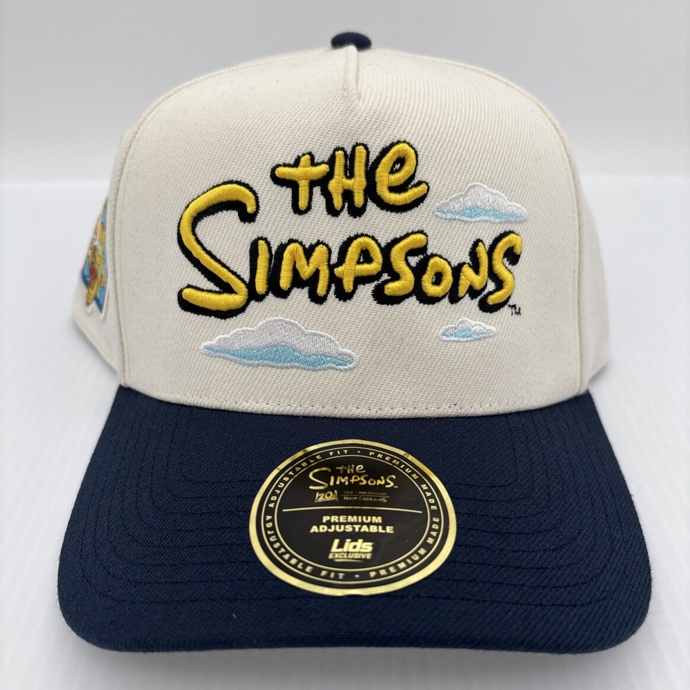 The Simpsons Premium Adjustable Lids A-Frame Hat Exclusive Cream Navy